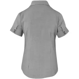 Ladies Short Sleeve Nottingham Shirt Grey Back